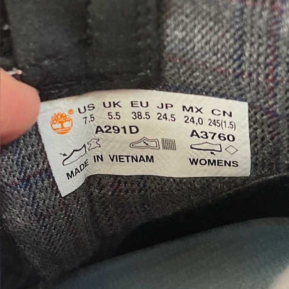 Timberland Sienna Embossed Boot Leather Lug Sole Side-Zip Whimsigoth Black 7.5 - Picture 14 of 14